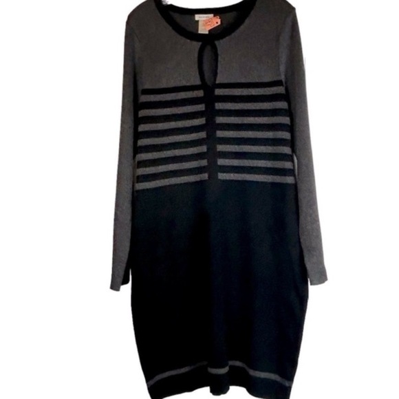 Georgeous Grey & Black Winter Dress, Size Large, used $50,00 - Picture 1 of 1
